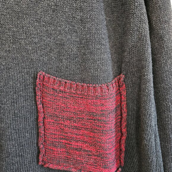 Habitat Women's Gray Color Pop Cotton Turtleneck Sweater - Size XS - with Pocket - Picture 10 of 13